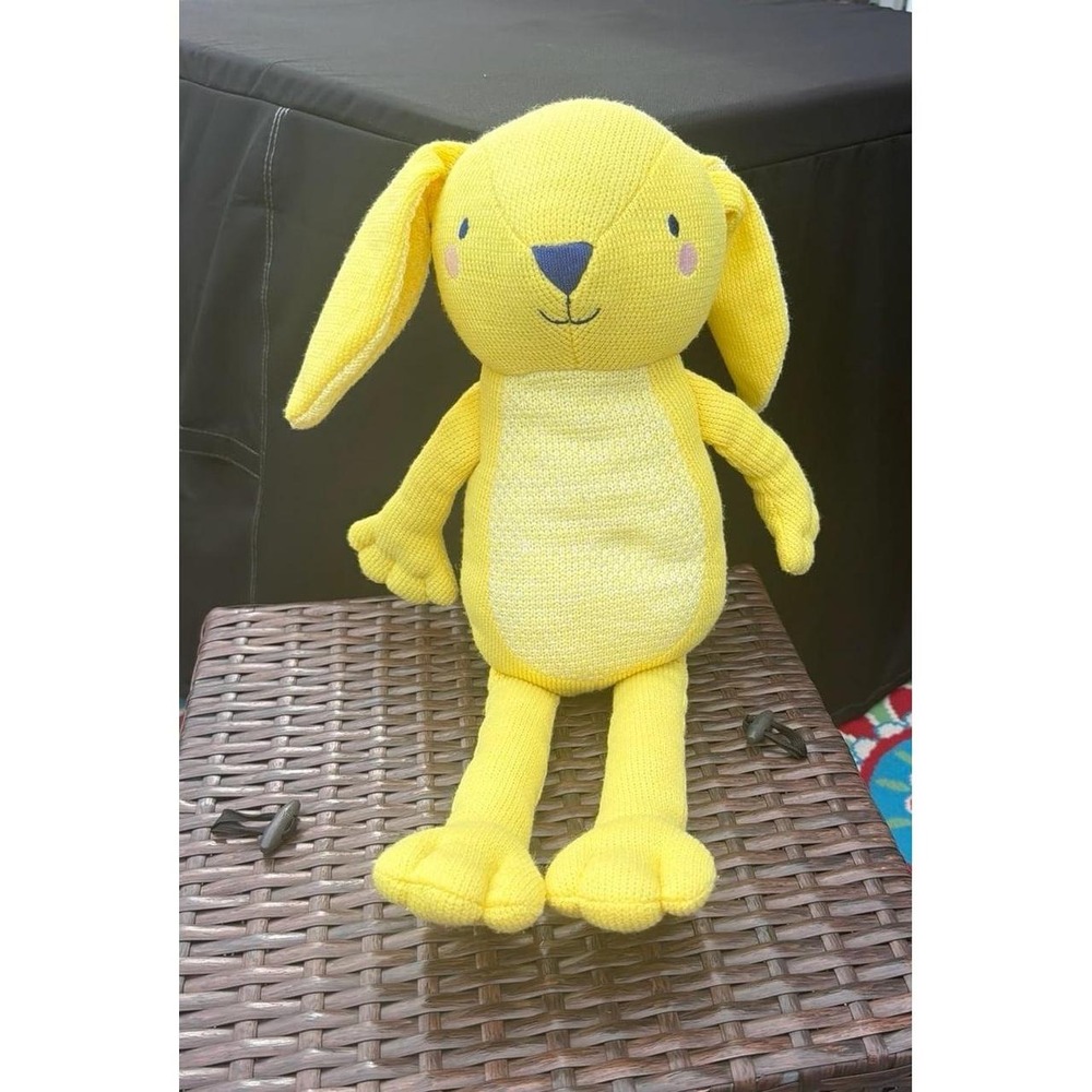 Cloud Island Target Yellow Knit Bunny Rabbit 22" Plush Stuffed Baby Toy